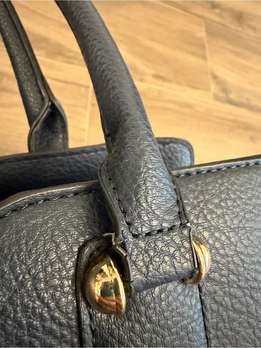 Navy Rhinestone Lock Shoulder Purse - Picture 8 of 8